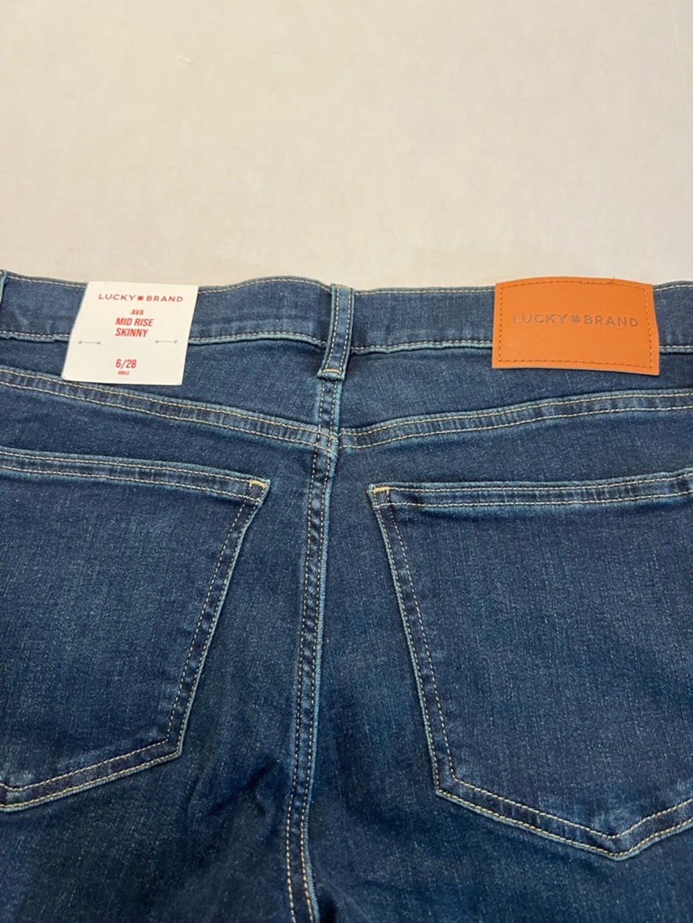 Lucky Brand Ava Mid Rise Skinny Jeans Womens size 6/28 Dark Wash Stretch - Picture 8 of 8